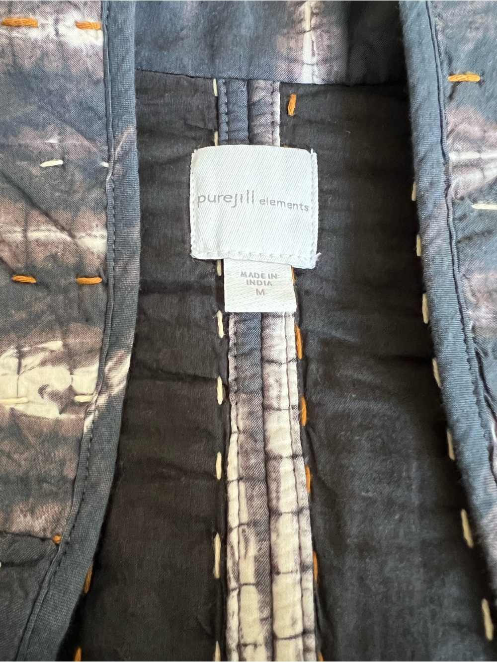 Women's Quilted-Striped Open Jacket - Slate Blue - Picture 3 of 4